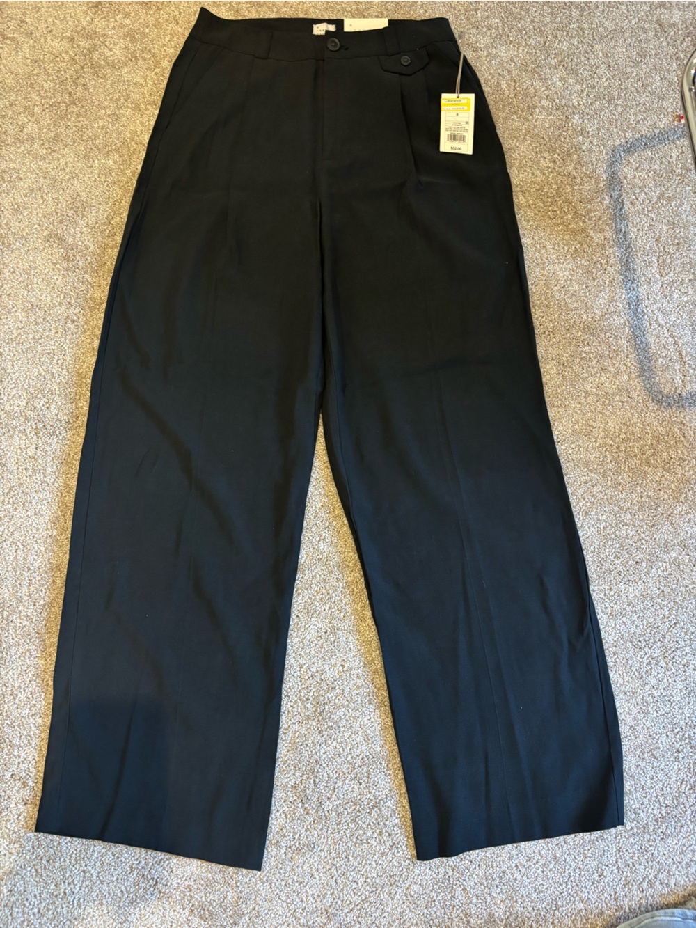 a new day Black Straight-Leg Dress Pants